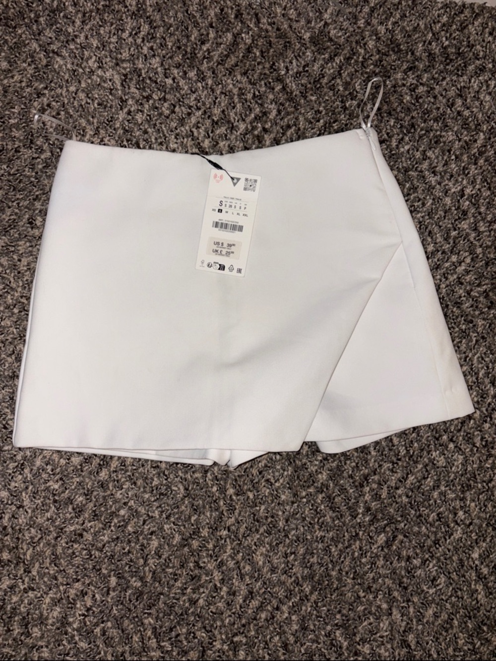 Zara White Wrap-Front Skort
